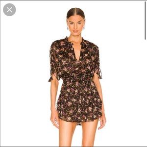 Misa LA black mini floral dress (Becca) XS NWOT